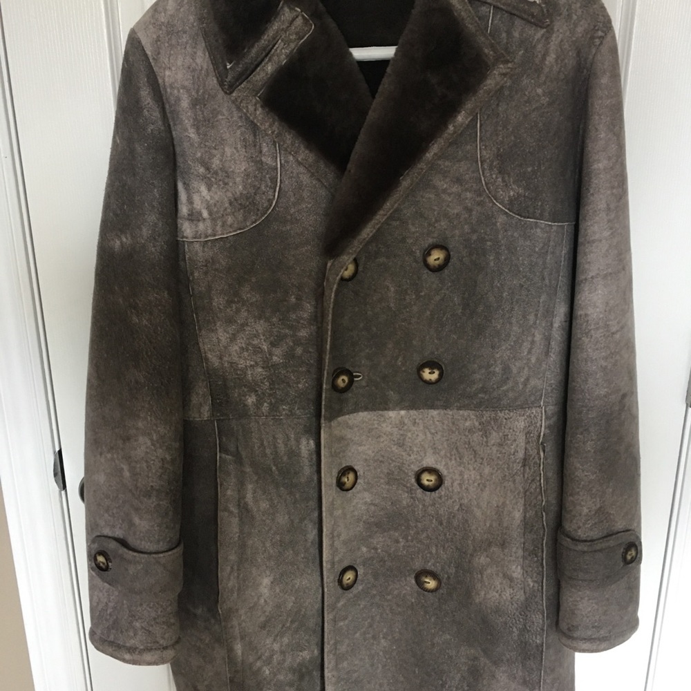 Sawyer of Napa Shearling Coat Grey